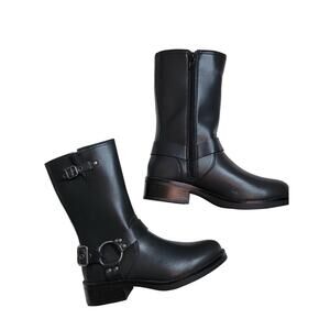 Steve Madden Motorcycle Black Boots Girl 2